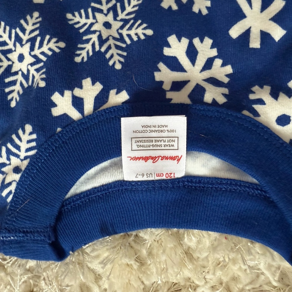 Hanna Andersson Blue Snowflake Pajama Set